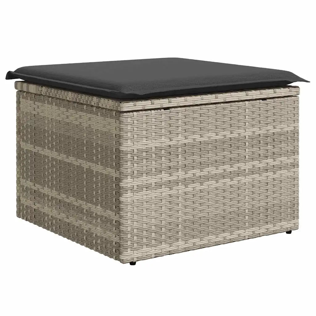 Set di divani con cuscino 7 pcs Grigio chiaro polyrattan 3346802