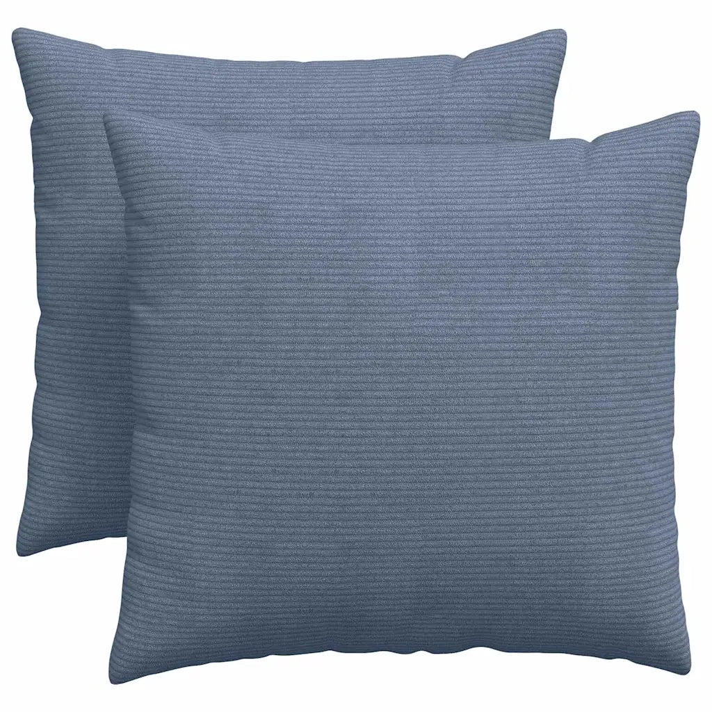 Cuscini da Divano 2 pz-Set di 2 Cuscini per Sofa Blu 50 x 50 cm Tessuto in Cords 871913