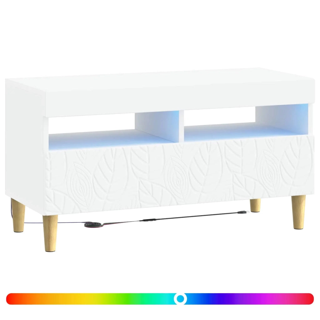 Mobile TV LED Bianco Legno ingegnerizzato 897215