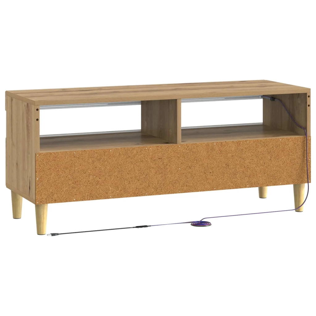 Mobile TV LED Rovere Artigianale Legno ingegnerizzato 896774