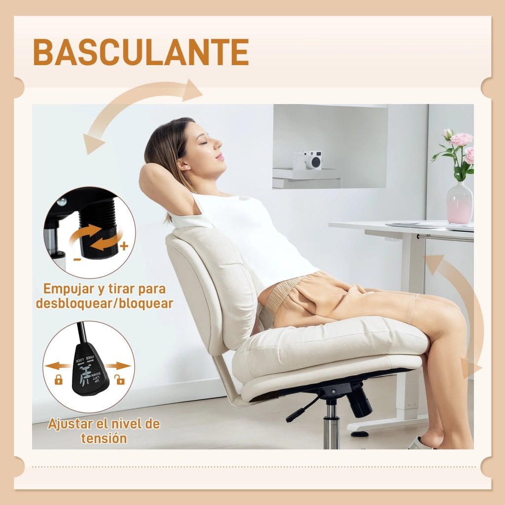 Sedia da Ufficio con Schienale Imbottito e Braccioli ¨C Zephmum ¨C Grigio