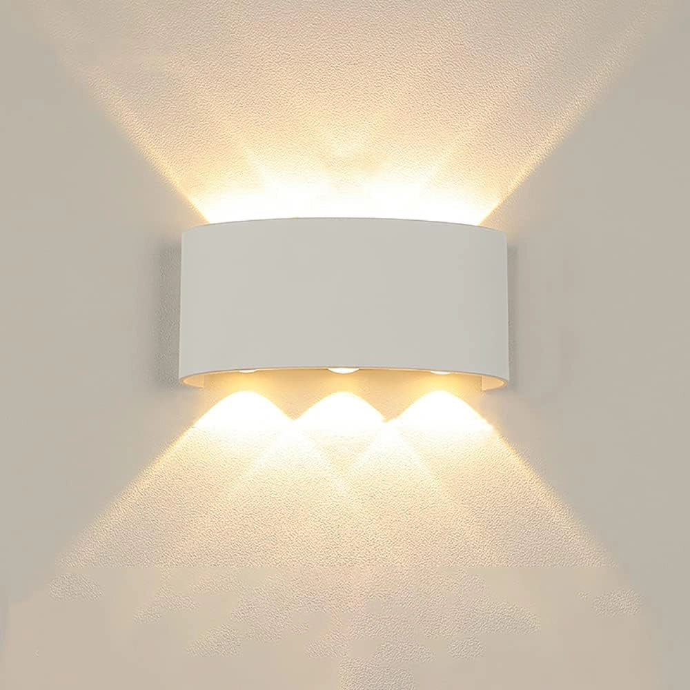 APPLIQUE MODERNA LUCE A LED LAMPADA DA PARETE MURO DA 16W PER ESTERNO BIANCA LUCE CALDA 3000K