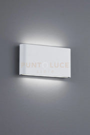 THAMES II APPLIQUE DA ESTERNO LED 10W 900lm, 3000K BI-EMISSIONE FUSIONE ALLUMINIO BIANCO OPACO IP54 L. 17,5CM