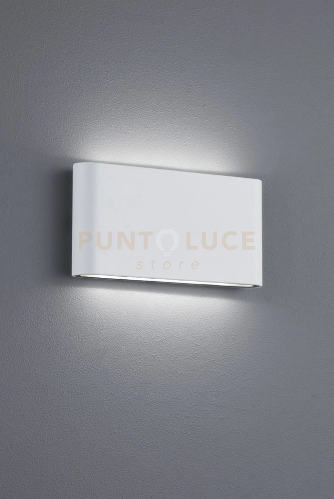 THAMES II APPLIQUE DA ESTERNO LED 10W 900lm, 3000K BI-EMISSIONE FUSIONE ALLUMINIO BIANCO OPACO IP54 L. 17,5CM