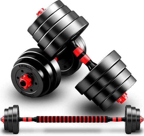 Set di manubri da pesi, 2-in-1, regolabili, manubri da pesi regolabili, tubi di acciaio, allenamento di forza, manubri da pesi silenziosi, set a manubrio, per uomo, allenamento a casa