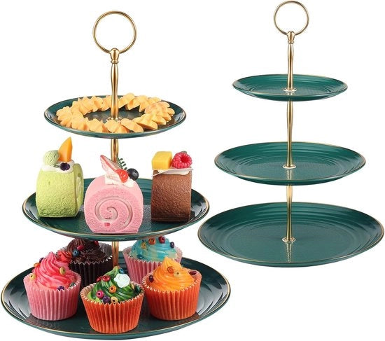 Supporto per Torta e Cupcake - Perfetto per Feste - 2 Pezzi - Bianco