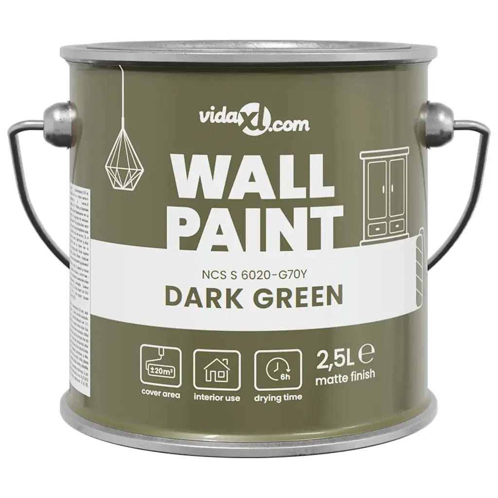 Pittura murale Verde 2,5 L Stampa da parete 4008519