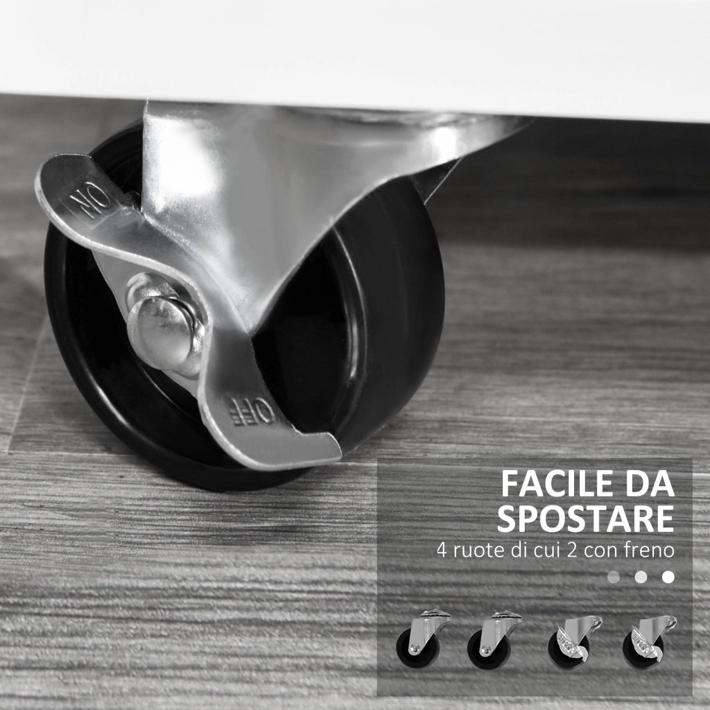 Scrivania con Cassetti e Ripiani ¨C Minimal ¨C Bianco 100x35x65 cm