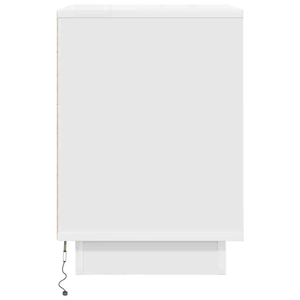 Comodino con Luci a LED Bianco 38x34x50 cm 861283