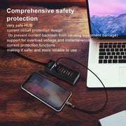 Caricatore USB a 4 porte universale per smartphone e tablet - Nero.