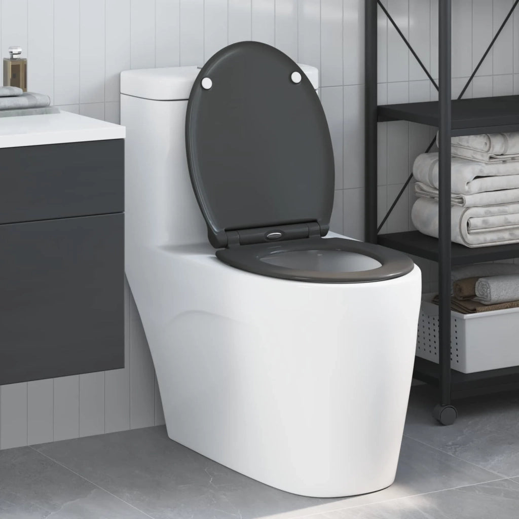 Sedile del WC Antracite 47 x 37,5 x 3,8 cm Duroplast 42002362