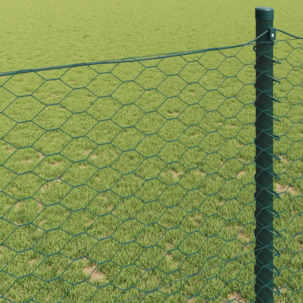 Recinzione Esagonale Verde 0,6 x 10 m PVC 42005338