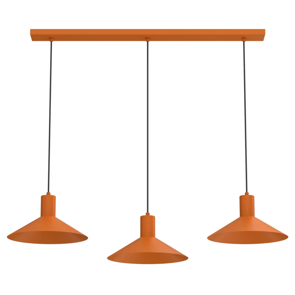 Lampada sospesa Nox 3xGU10 arancione metallo Luminex