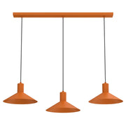 Lampada sospesa Nox 3xGU10 arancione metallo Luminex