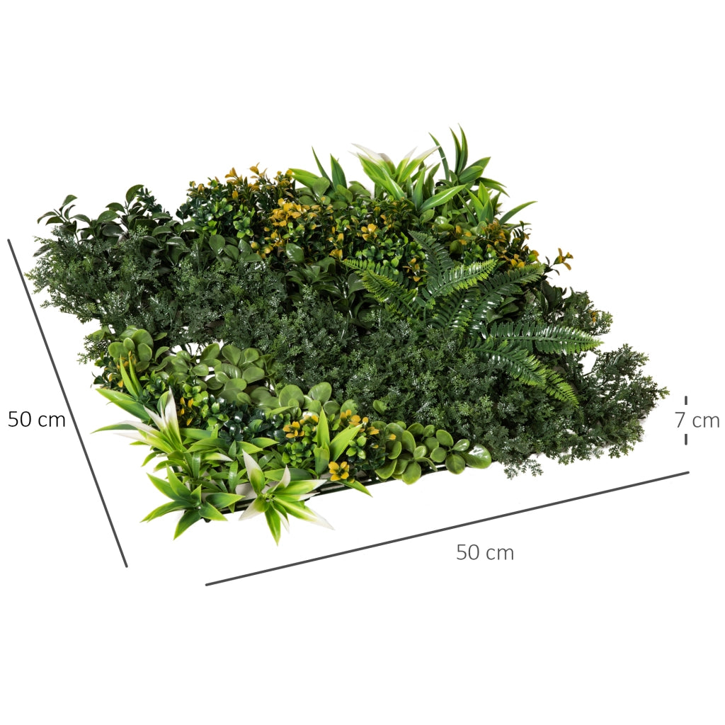 Parete Vegetale Artificiale 12 Pezzi ¨C Minimal ¨C Verde 50x50 cm