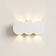 Applique da Muro LED 6 Luci Bianco Caldo Esterno Interno Alluminio 15x8x3 cm Bianco