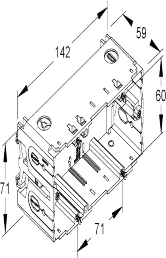 Porta blindata in legno per parete doppia per 5 unità KED265NL