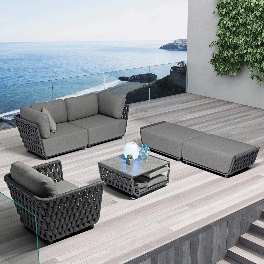 Poltrona centrale in Alluminio Textilene Poliestere cm 86x71x83 - ZED
