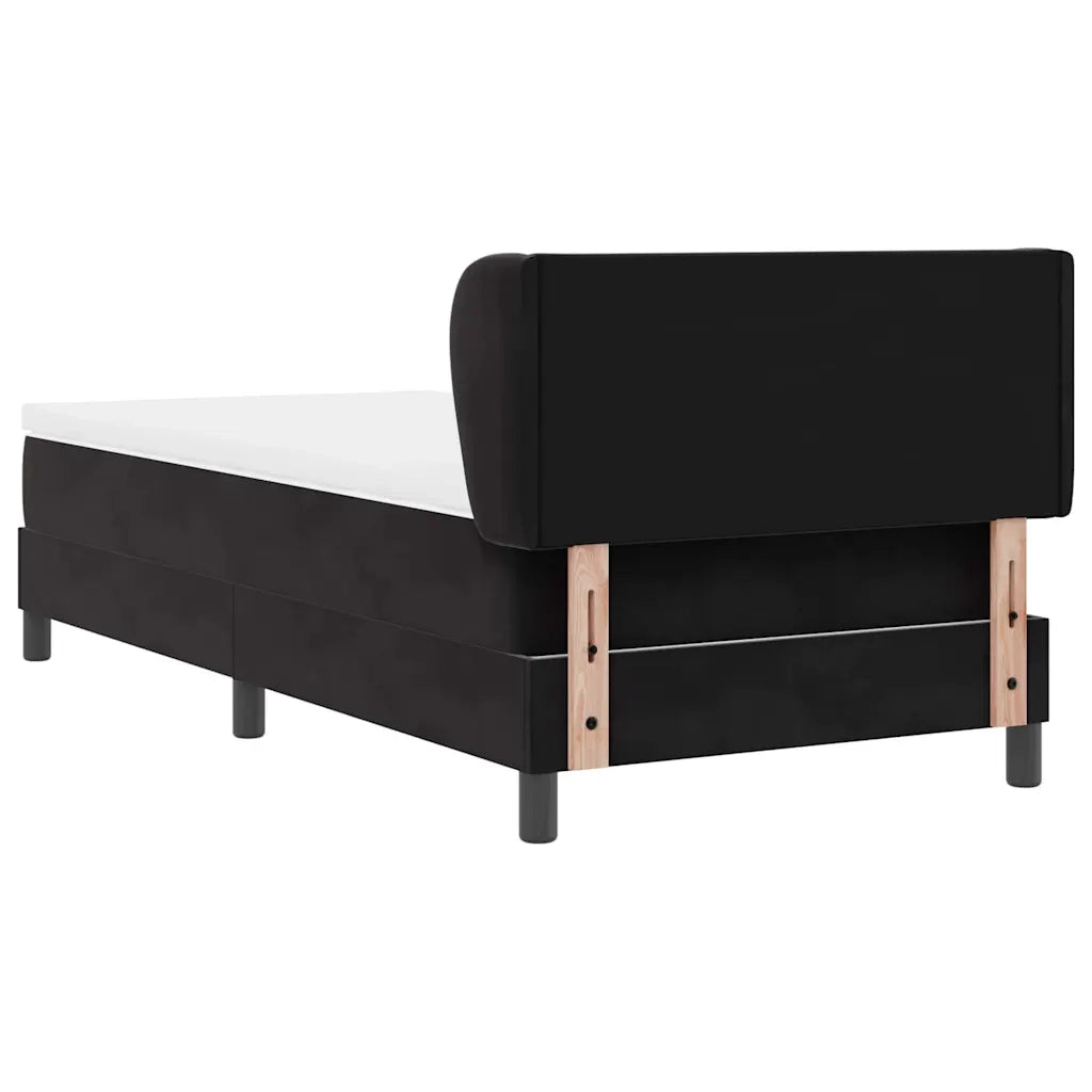 Letto a molle con testiera Nero 90 x 190 cm Velluto 3340420