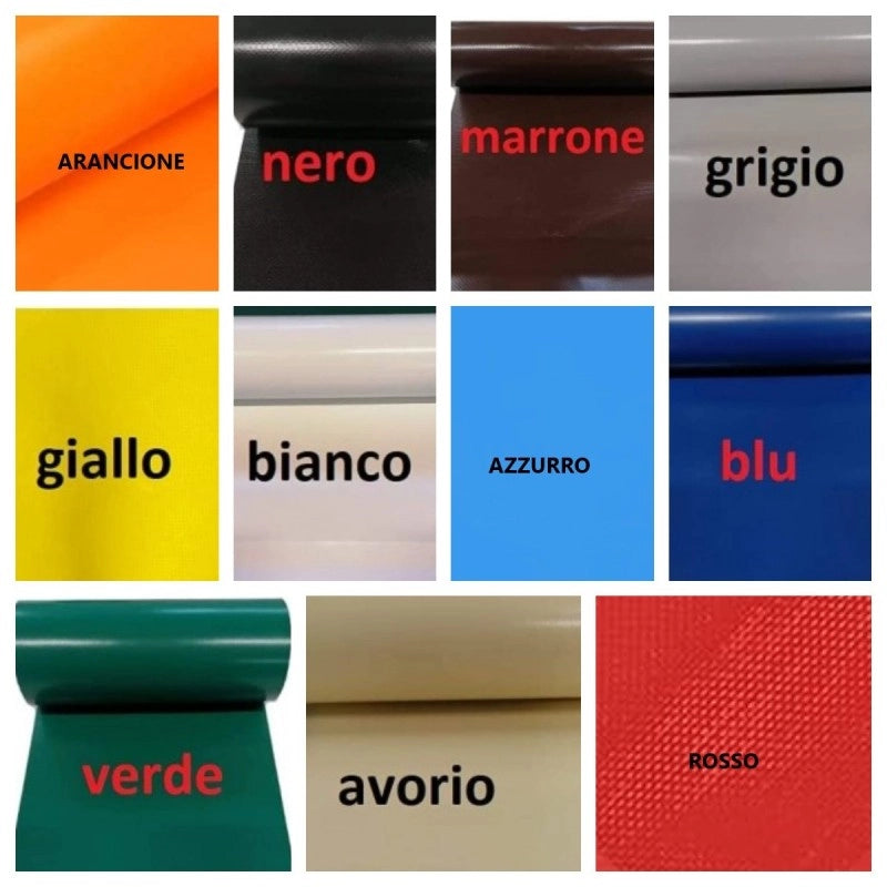 Telo PVC IGNIFUGO Impermeabile Grigio | Telone Occhiellato Ogni 25CM 650g/mq | Copertura Esterna | 4x6m | Resistente Multiuso