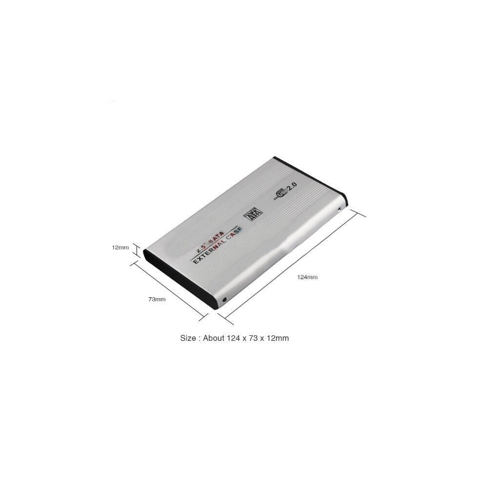 Trade Shop - Case Box In Alluminio Per Hard Disk Esterno Ide 2.5 Con Usb 2.0 Custodia Hdd -
