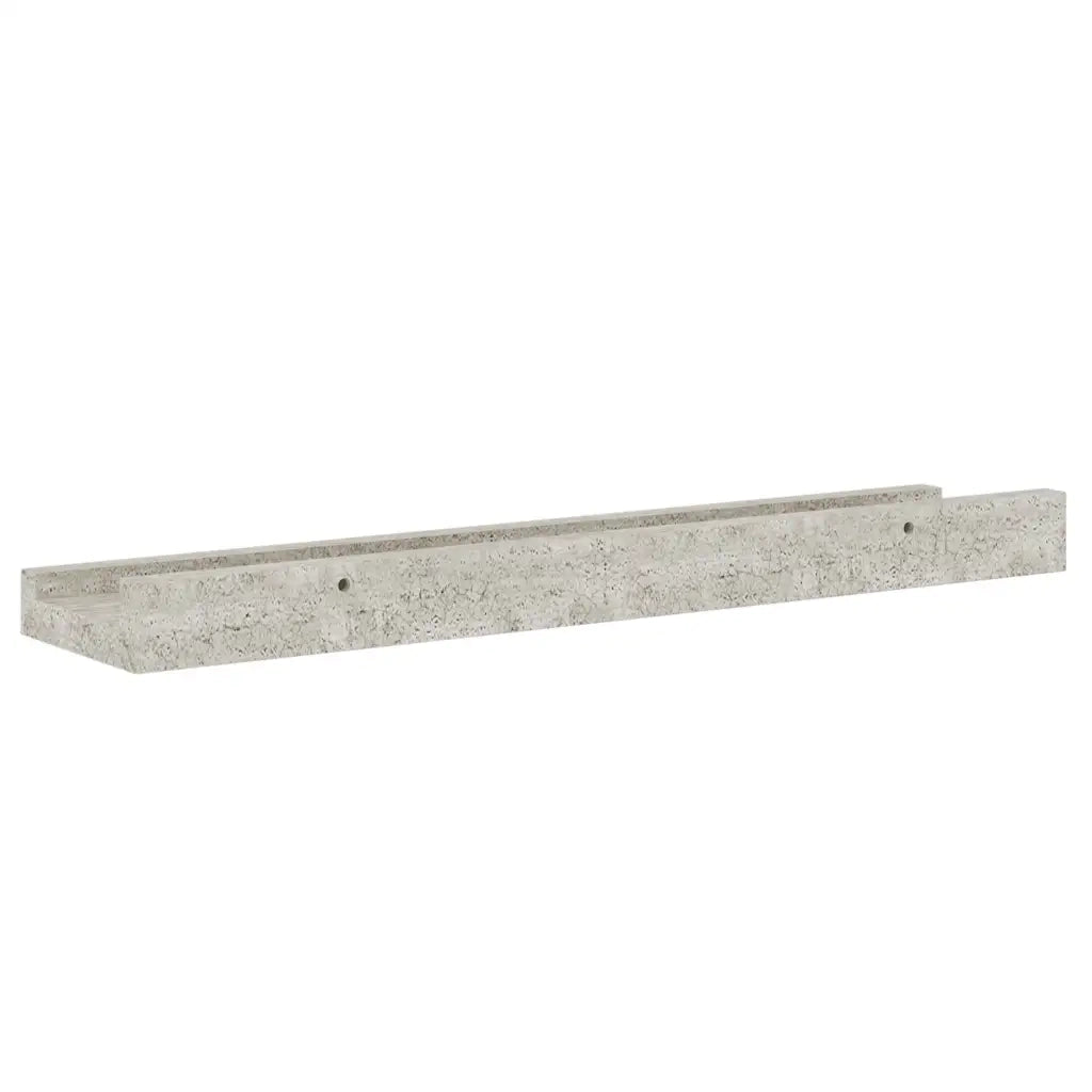 4 pz Mensole da Parete | Scaffali a Parete | Ripiano a parete Grigio Cemento 40x9x3 cm