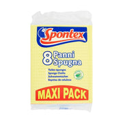 SPONTEX SPUGNA 8 PANNI SUPER ASSORBENTI IN MAXI FORMATO