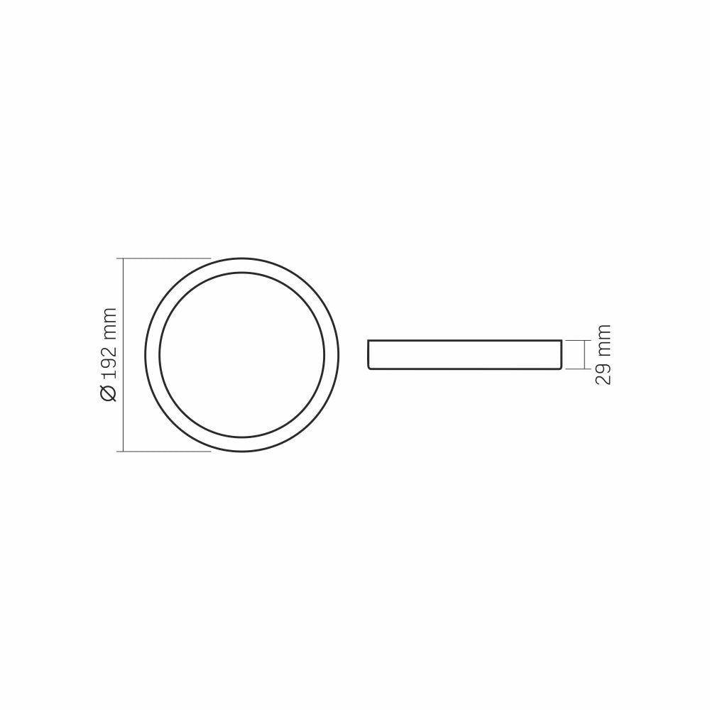 Plafoniera Downlight LED 15W 1850lm 4000K 19,2cm bianca Videx