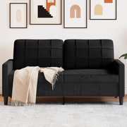 Divano a 2 Posti-Sofa 2 Posti Nero 140 cm in Velluto 490176