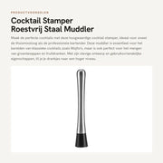 Muddler in acciaio inossidabile - Ergonomico manico - 25 cm - Materiale PP alimentare