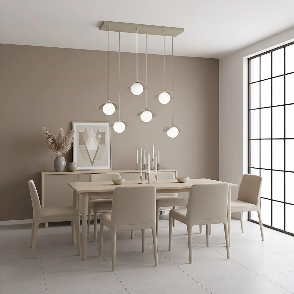 Lampada sospesa RITUAL 6xG9 beige bianca Emibig