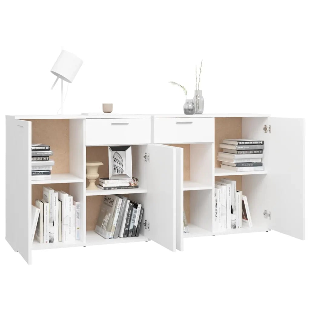 Credenza Bianca 160x36x75 cm in Legno Multistrato 3074927