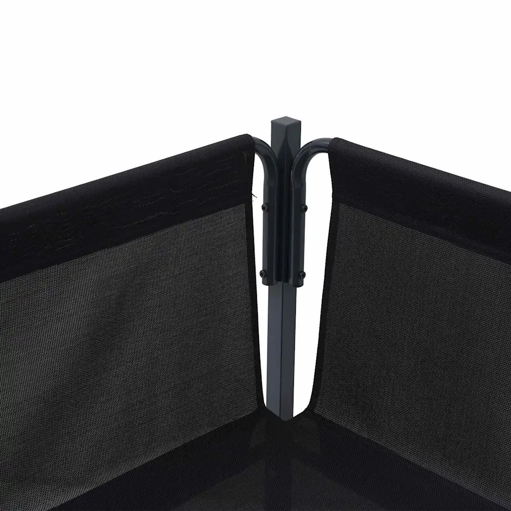 Set Divano da Giardino con cuscino 11 pcs Nero Acciaio