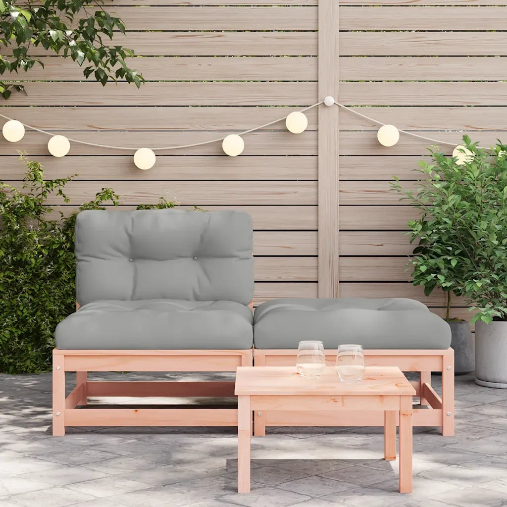 Divano da Giardino Senza Braccioli con Cuscini e Poggiapiedi-Sofa da Giardino-Divano da esterno 717739