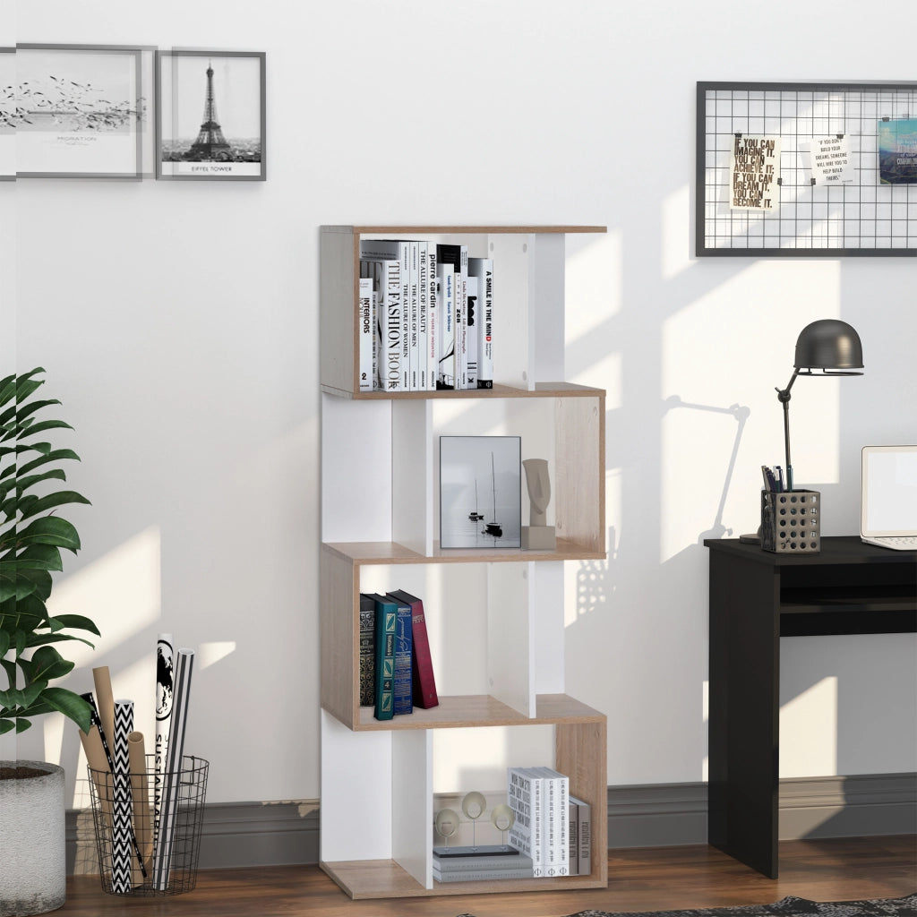 Libreria Ufficio 4 Ripiani Legno Moderna ¨C Minimal ¨C 60x24x148cm