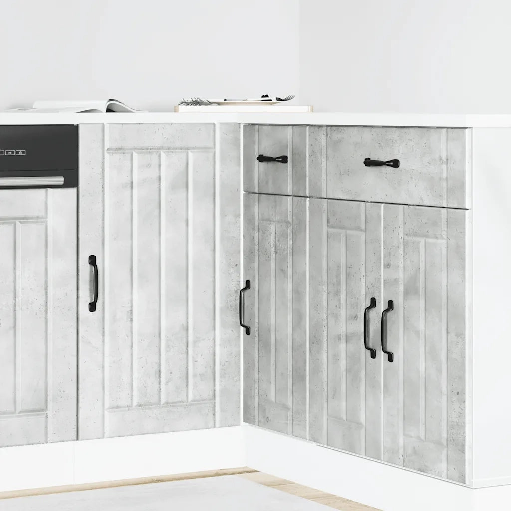 Mobile base da cucina Lucca Grigio Cemento in Legno Multistrato 854312