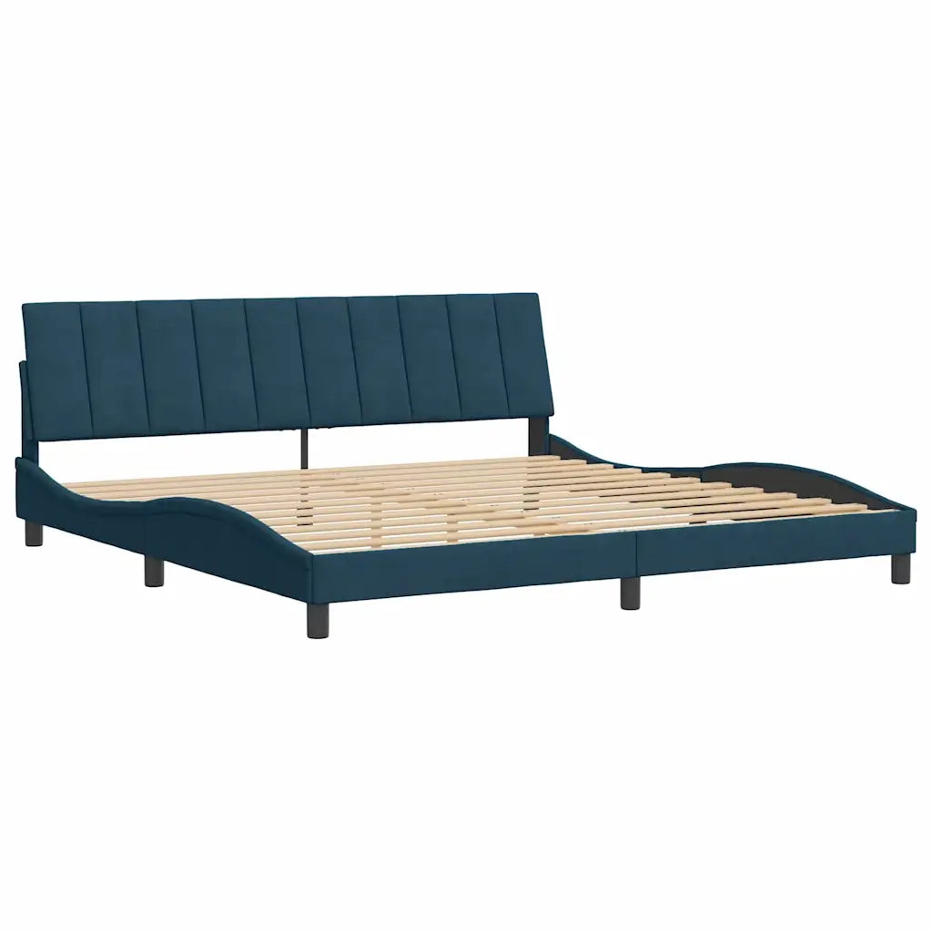 Giroletto senza Materasso Hanko Blu 200x200 cm in Velluto