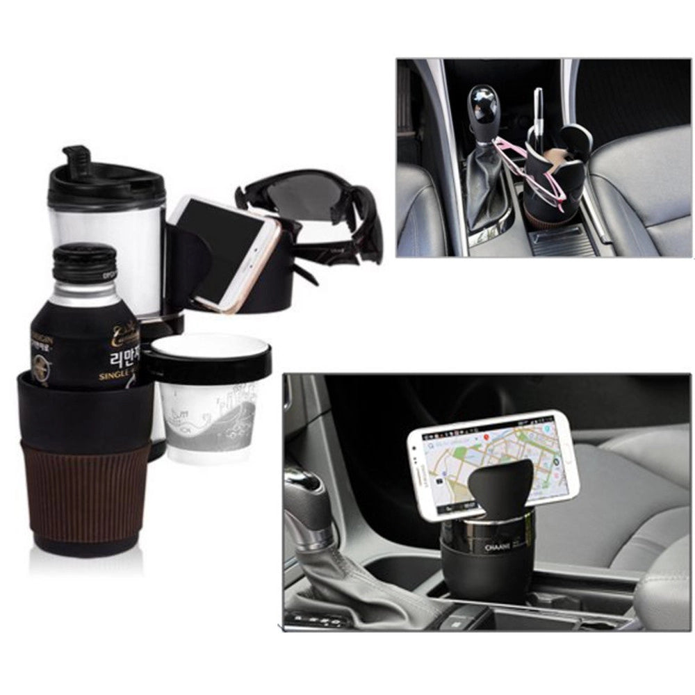 Trade Shop - Supporto 5 In 1 Da Auto Porta Cellulare Smartphone Chiavi Occhiali Universale -