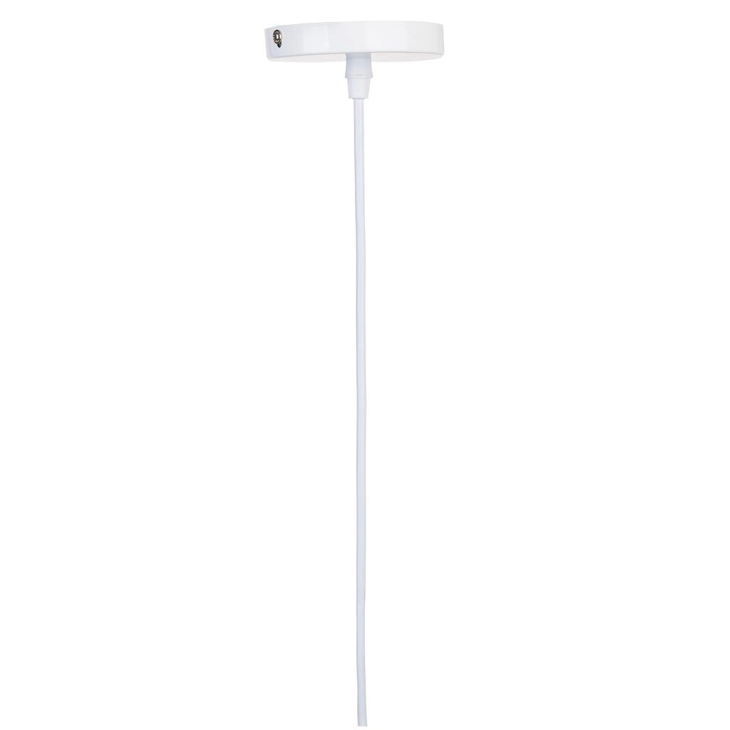Plafoniera in legno bianco e metallo 25x25x32h
