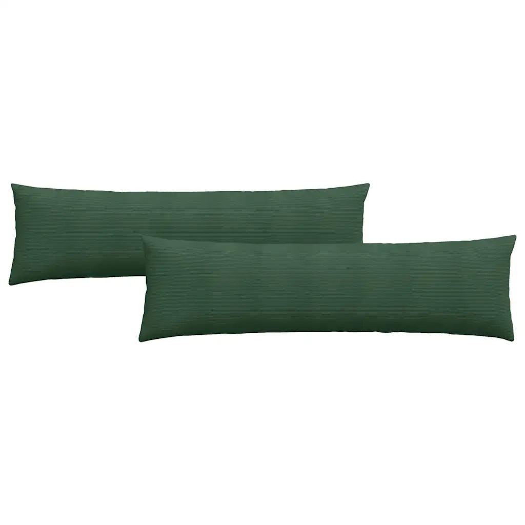 Cuscini da Divano 2 pz | Cuscini per sedie Verde Scuro 145 x 40 cm
