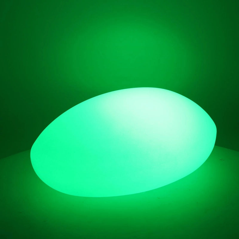Lampada led plastica ricaricabile sassomulticolor cm 40x30h15