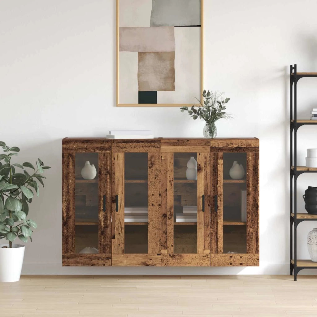 Armadi da Muro 2 pcs Legno vecchio 69,5 x 34 x 90 cm 3394584