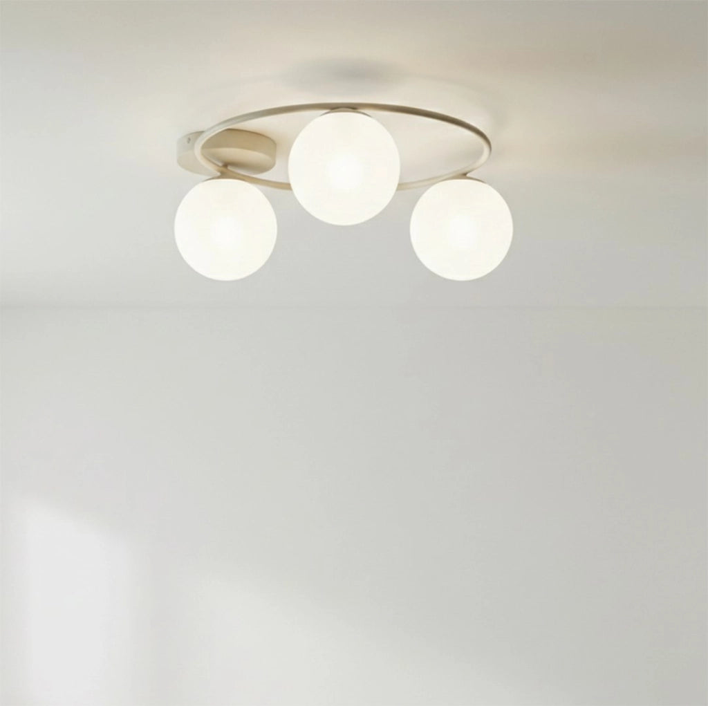 Plafoniera a sfere SOPRA 3xE14 beige bianca Emibig