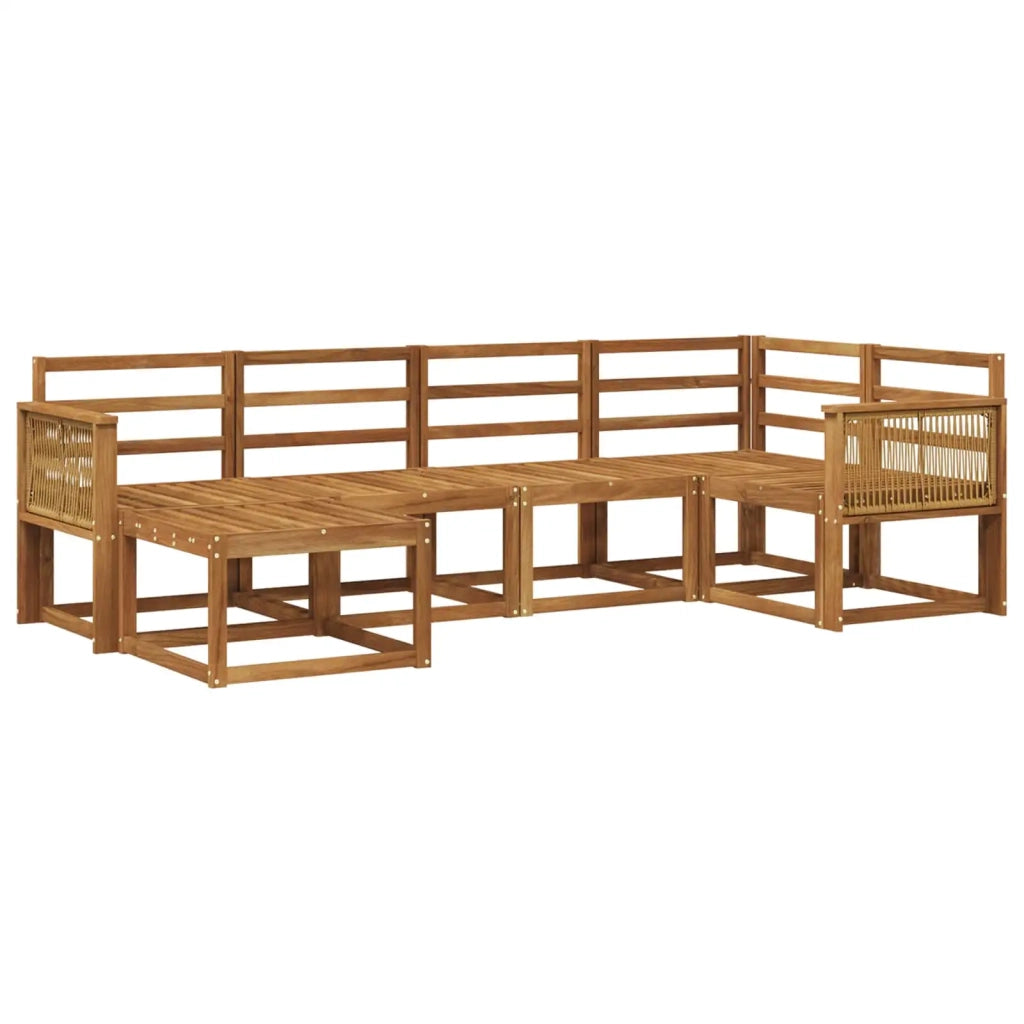 Set di divani da esterno 6 pcs Naturale