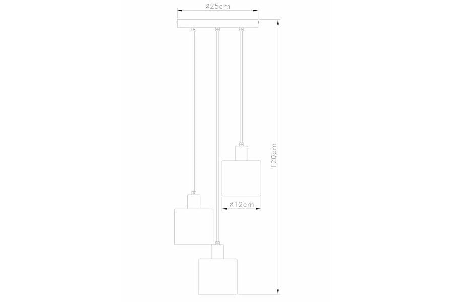 Lampada a sospensione rotonda oro Elmo 3xE14 Reality