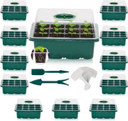 12 pezzi 144 celle mini-broeikas kweekset starter kweekschaal con coperchio e ventilazione per piante di semente