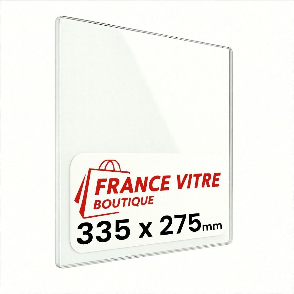 CAMINOS - modello : osiris - 335 x 275 x 4 mm - Vetro per stufa a legna - vetro camino di ricambio - vetro per caminetto resistente al fuoco - France Vitre