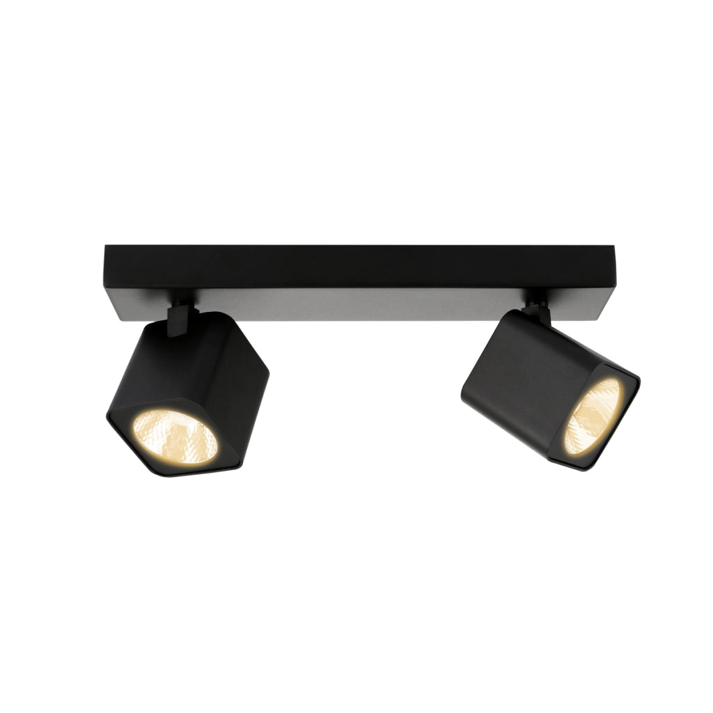 Faretto soffitto moderno 3 luci nero orientabile LED 10W