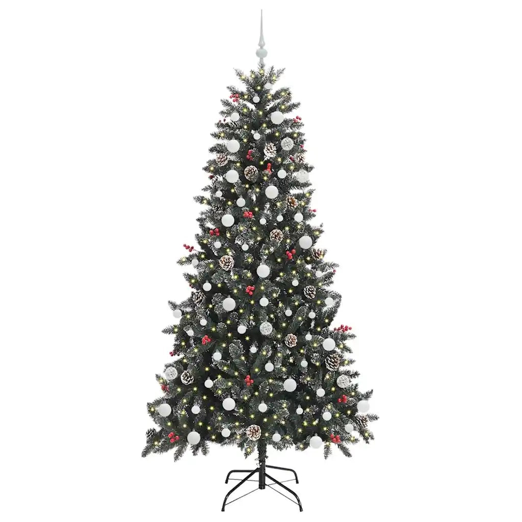 Albero di Natale artificiale con 300 LED Verde 210 cm 3395895