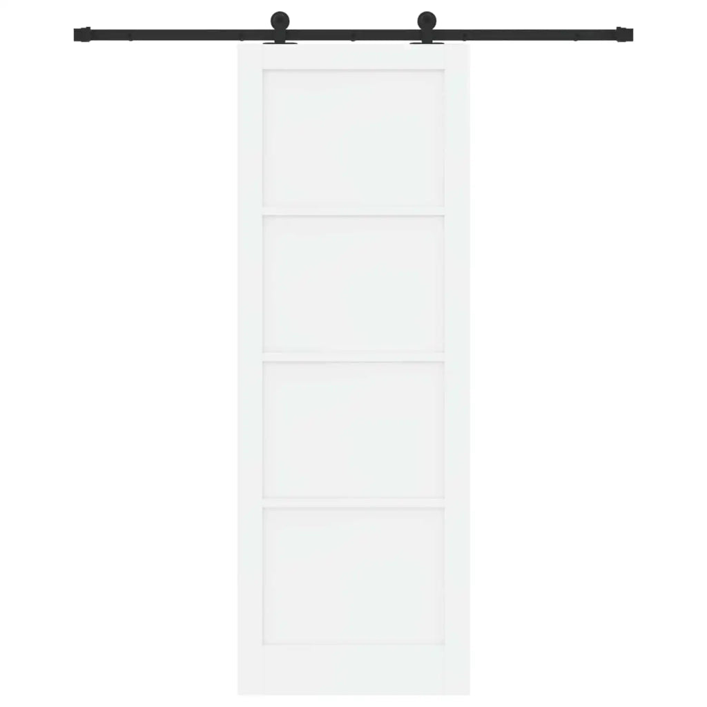 Porta scorrevole Bianco e Nero 83 x 232 cm 3445464